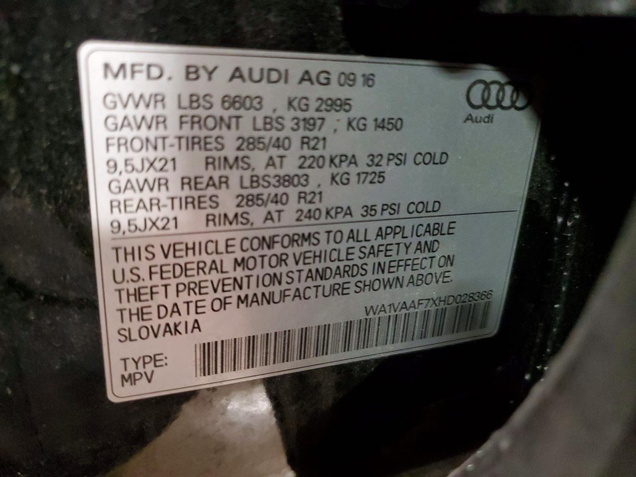 2017 Audi Q7 Prestige