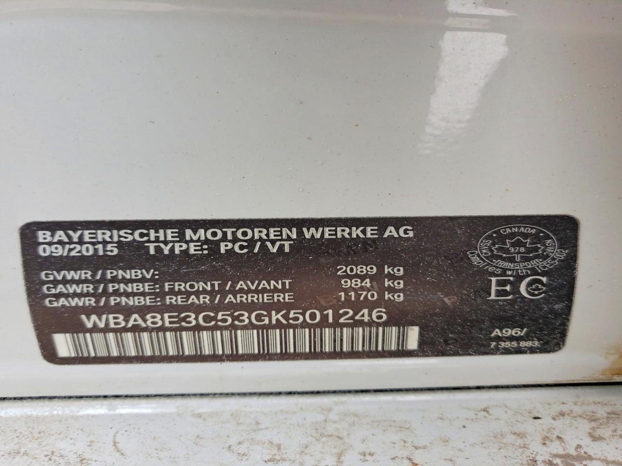 2016 BMW 328 xi Sulev