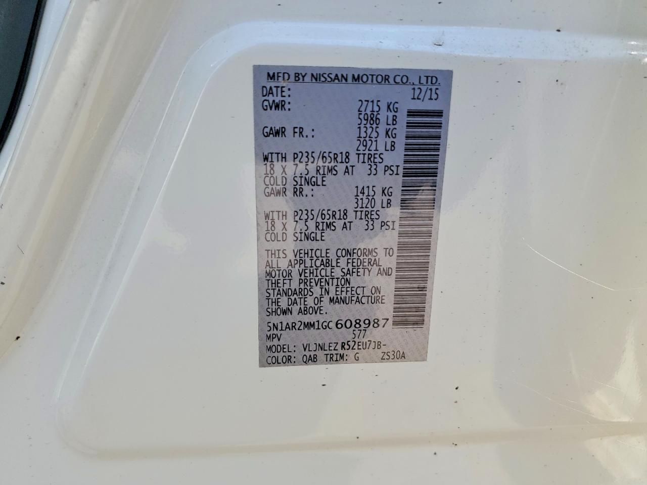 2016 Nissan Pathfinder s