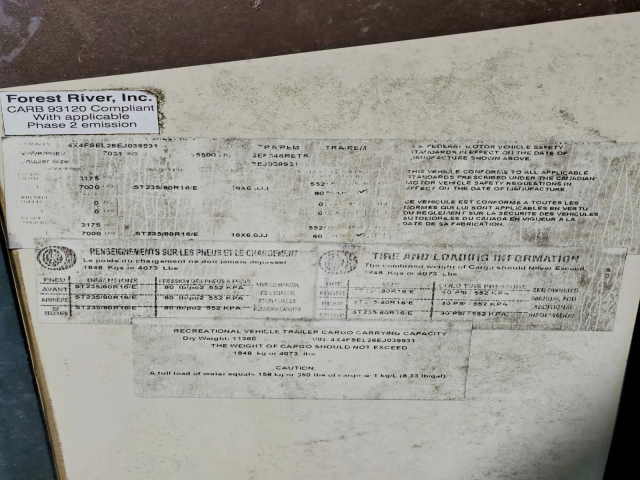 2014 Forest River ALL Vehicl