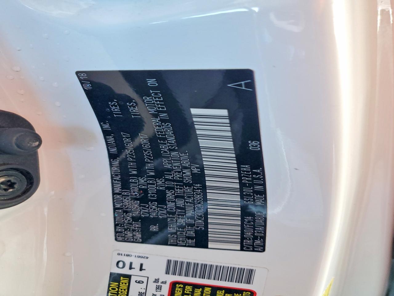 2019 Toyota Sienna le