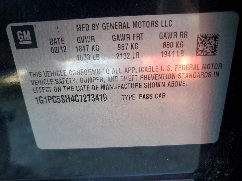 2012 Chevrolet Cruze ls