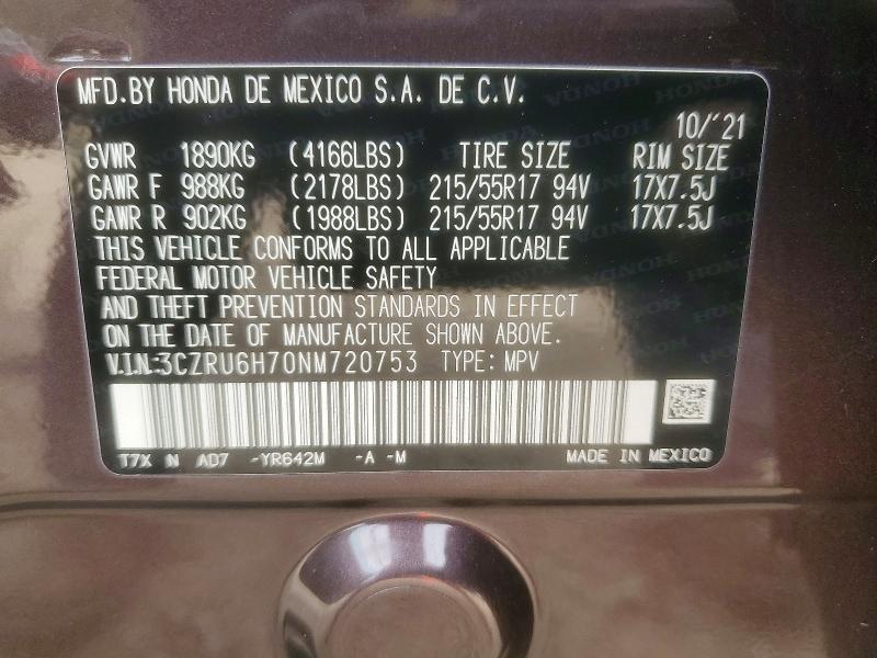2022 Honda Hr-v exl