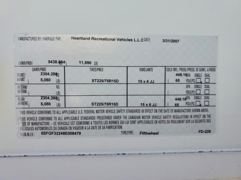2008 Hartland 2008 Heartland Sandance Camper