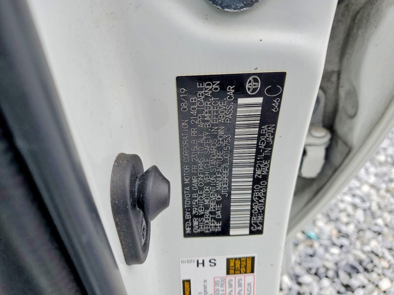 2020 Toyota Corolla le