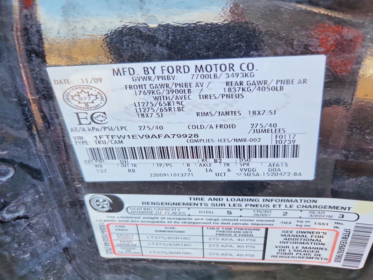 2010 Ford F150 Supercrew
