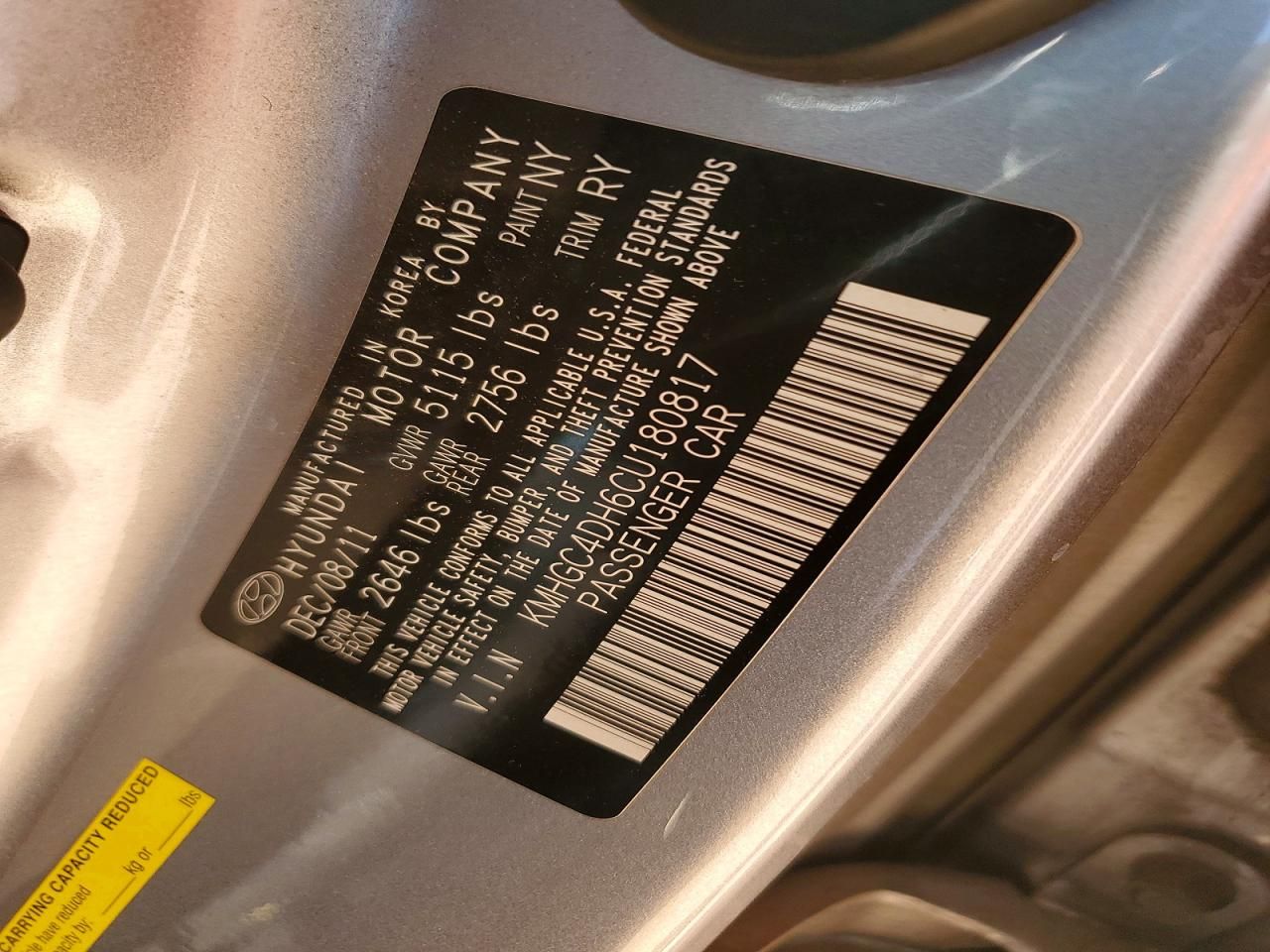 2012 Hyundai Genesis 5.0l