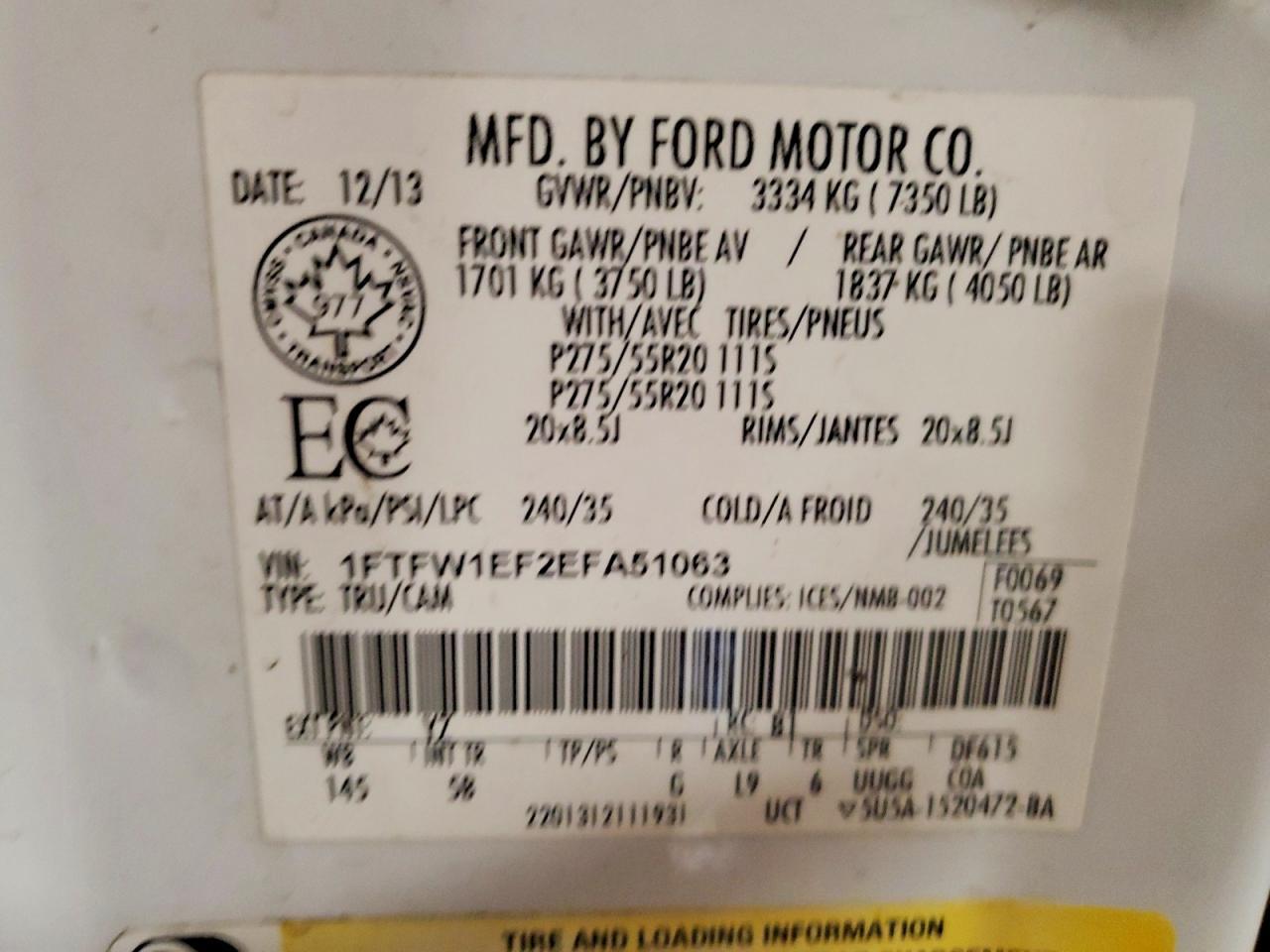 2014 Ford F150 Supercrew