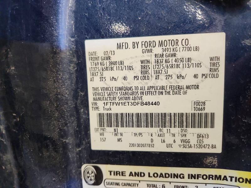 2013 Ford F150 Supercrew