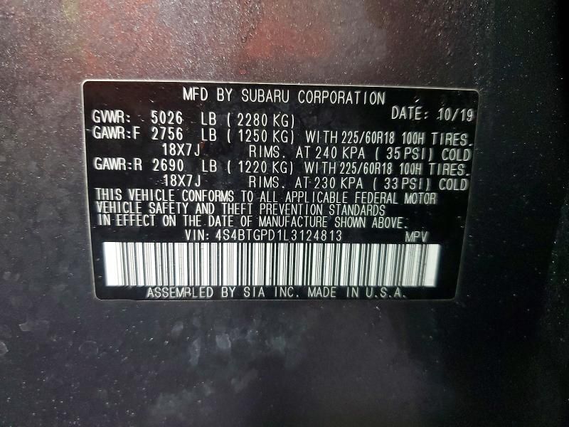 2020 Subaru Outback Touring ldl