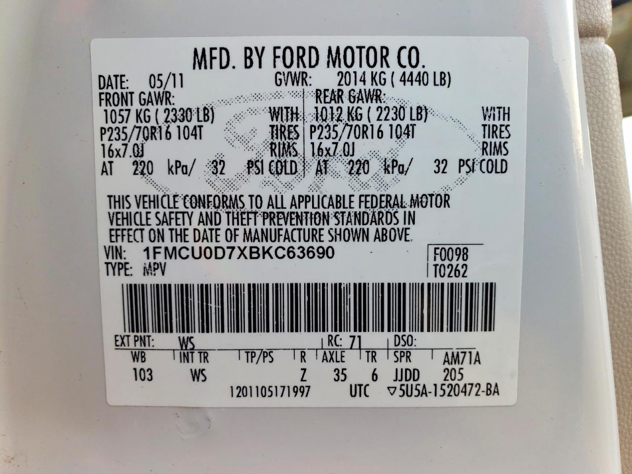 2011 Ford Escape xlt