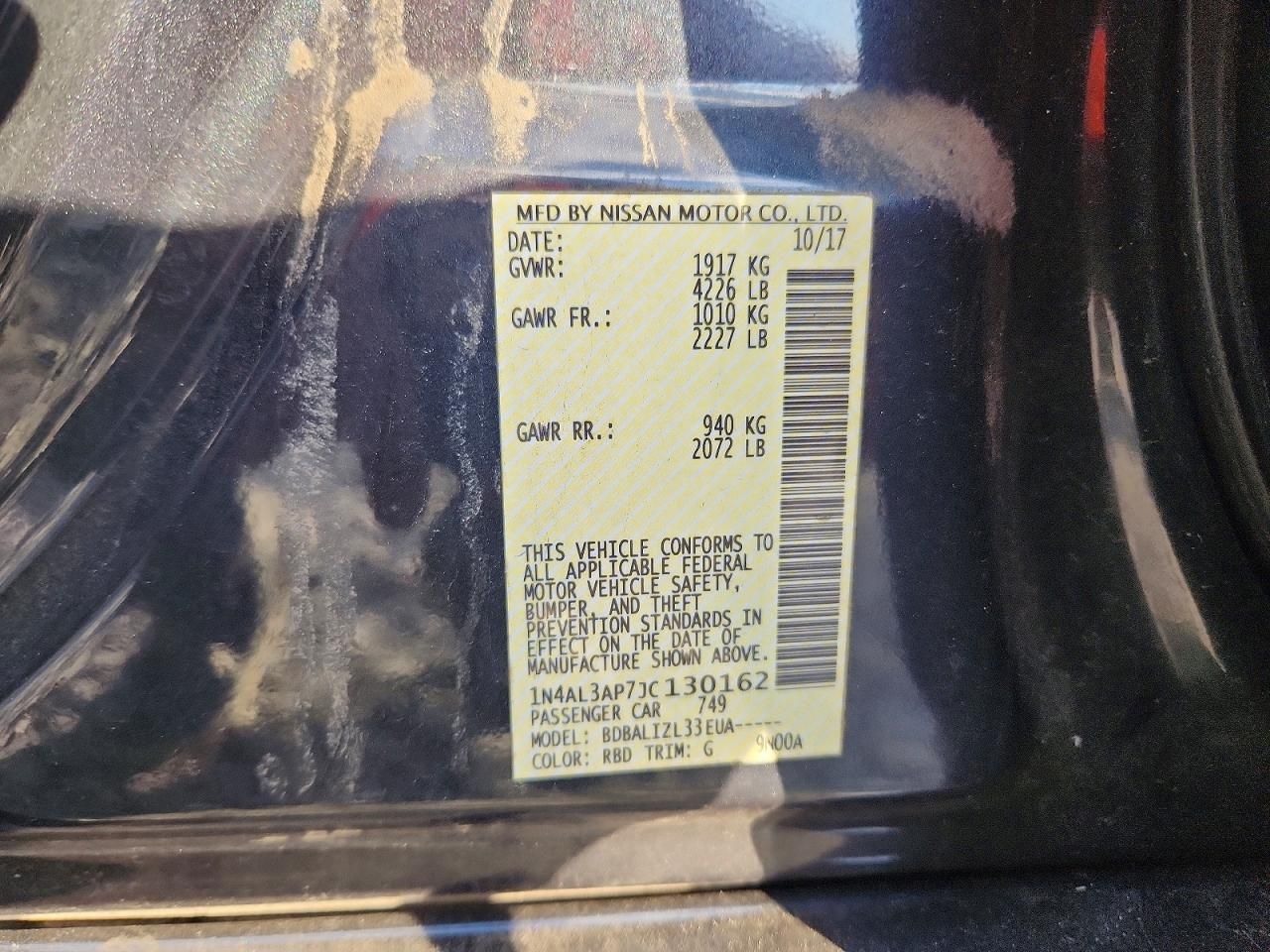 2018 Nissan Altima 2.5