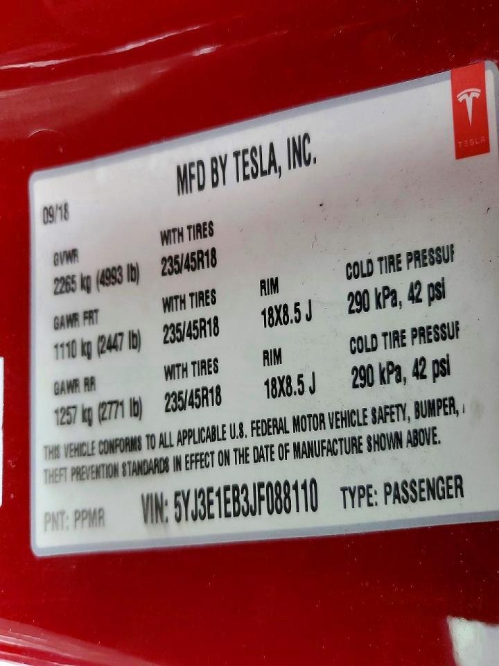 2018 Tesla Model 3