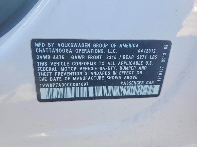 2012 Volkswagen Passat se