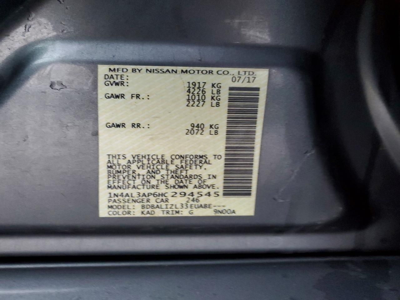 2017 Nissan Altima 2.5