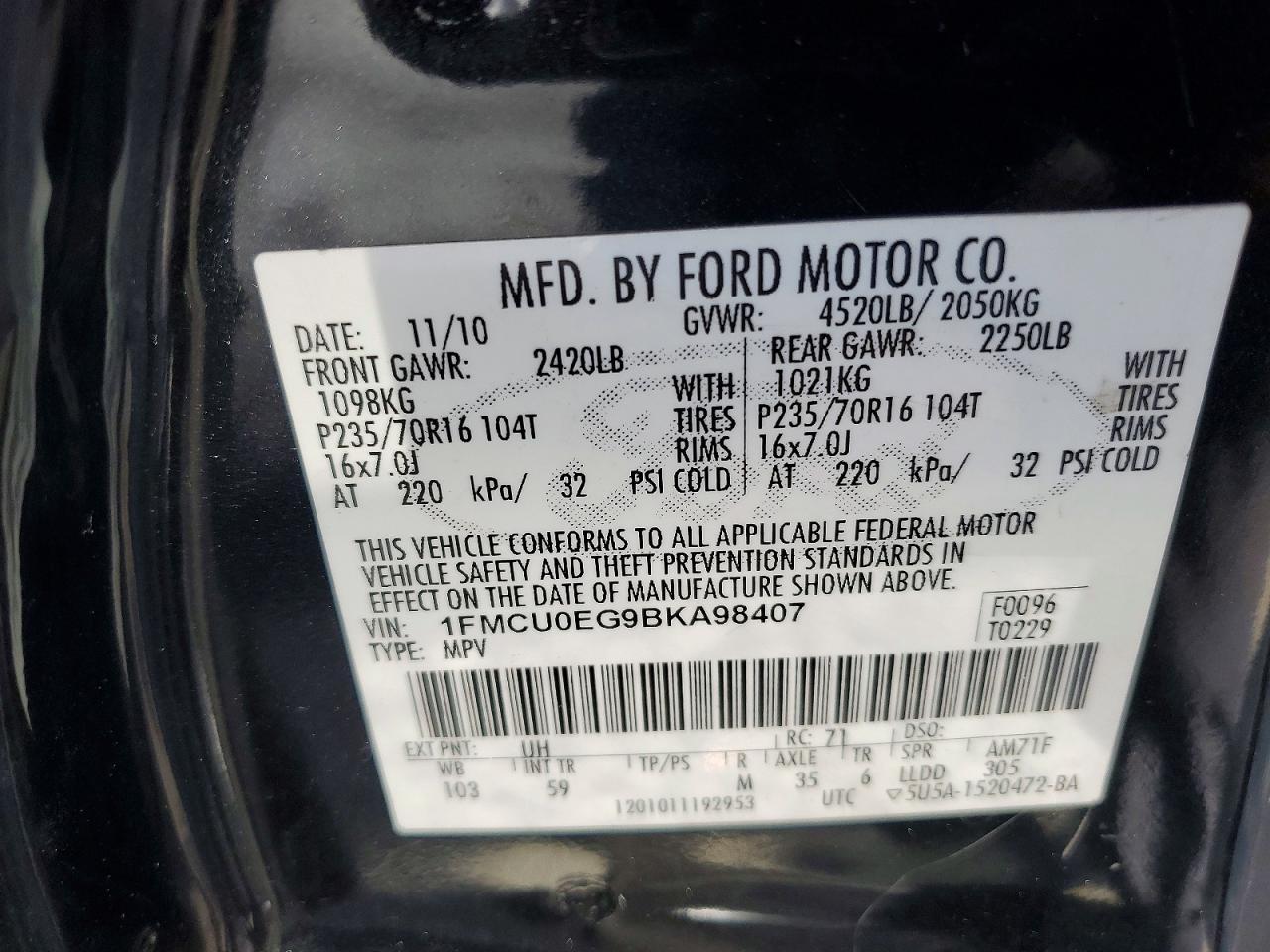 2011 Ford Escape Limited