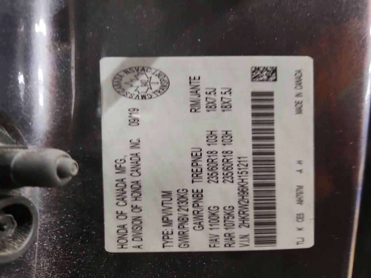 2019 Honda Cr-v Touring