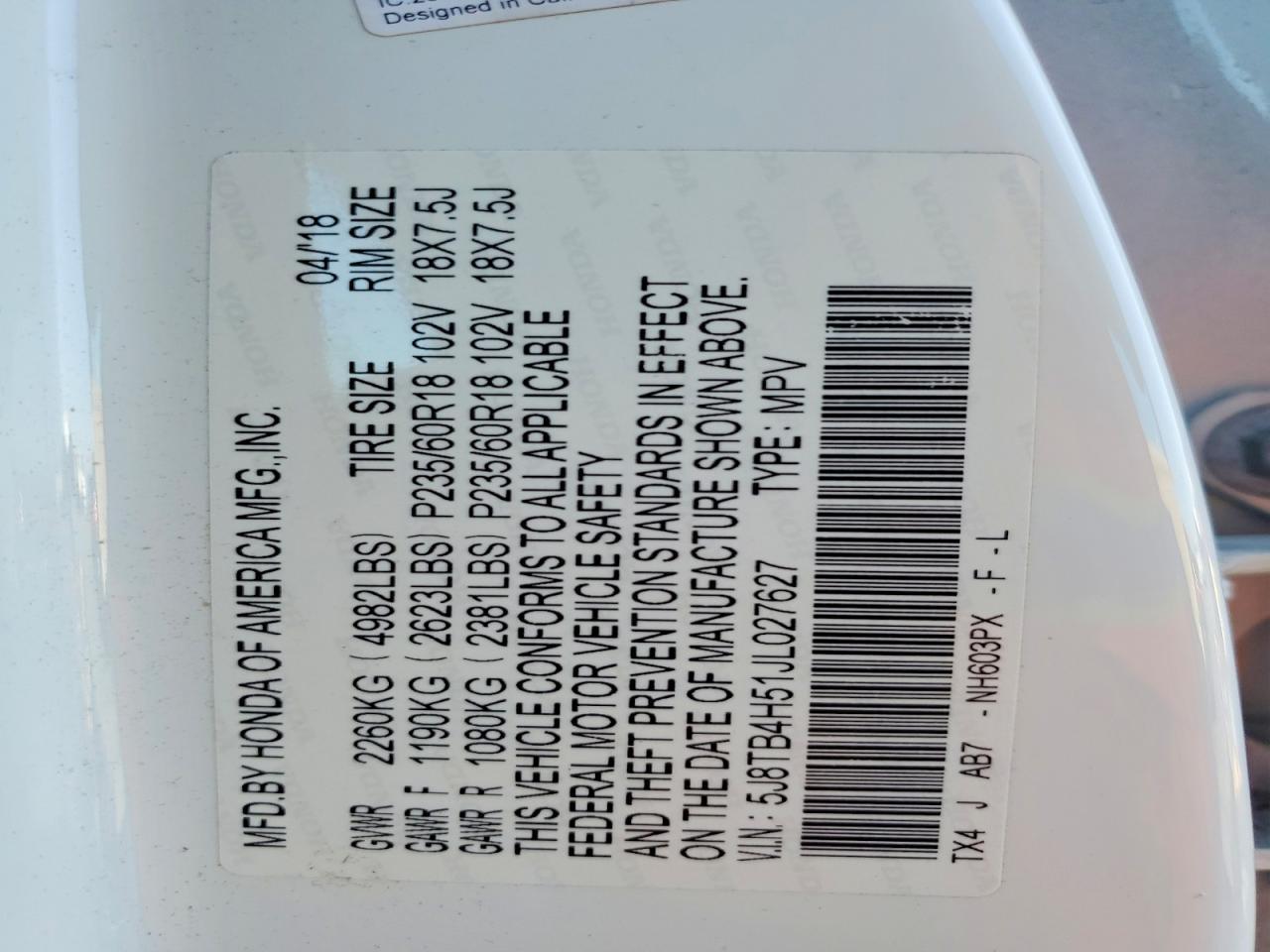 2018 Acura Rdx Technology