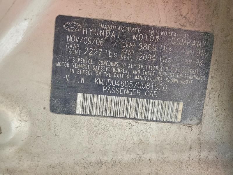 2007 Hyundai Elantra gls