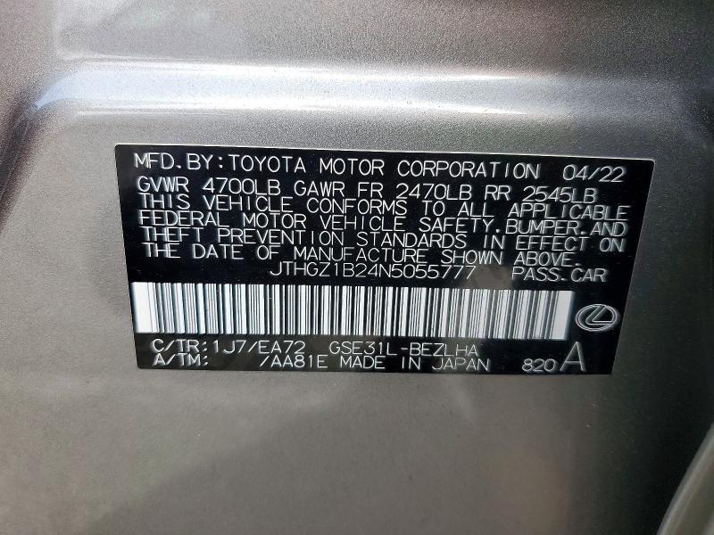 2022 Lexus Is 350 f Sport