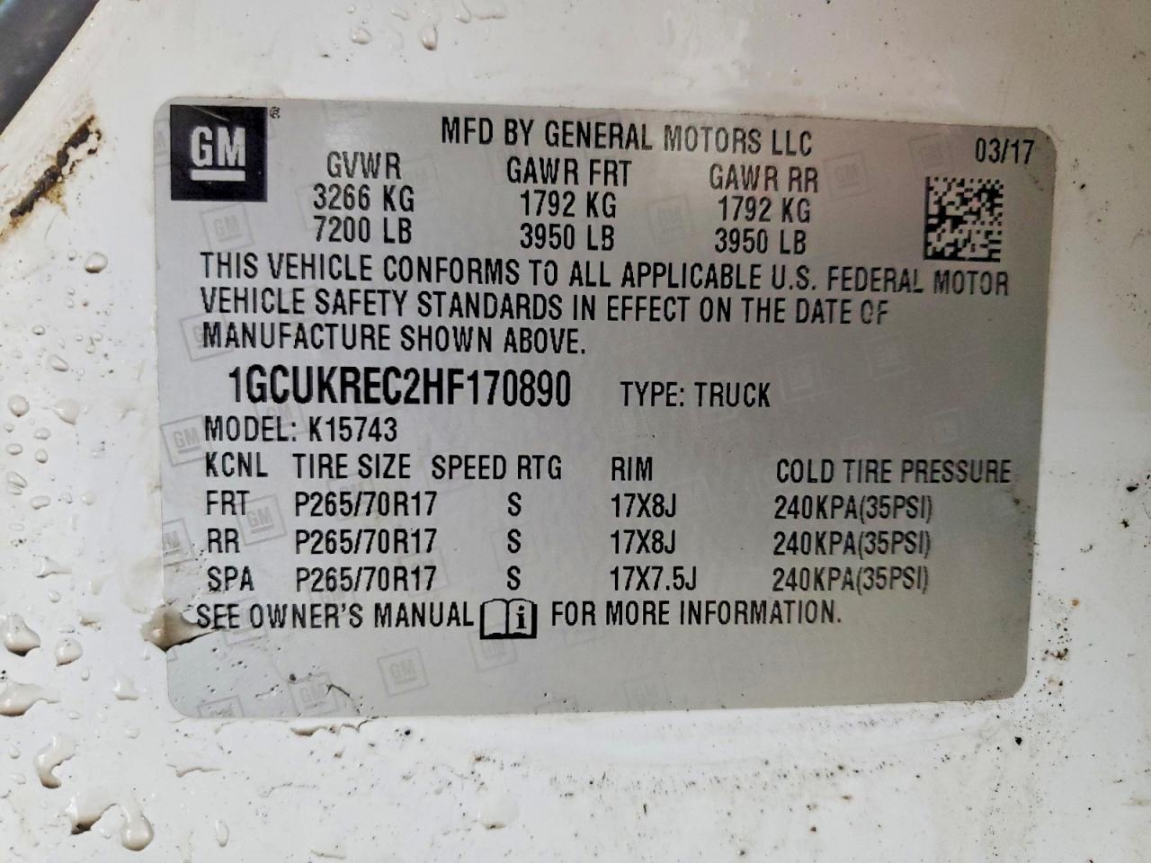 2017 Chevrolet Silverado K1500 LT