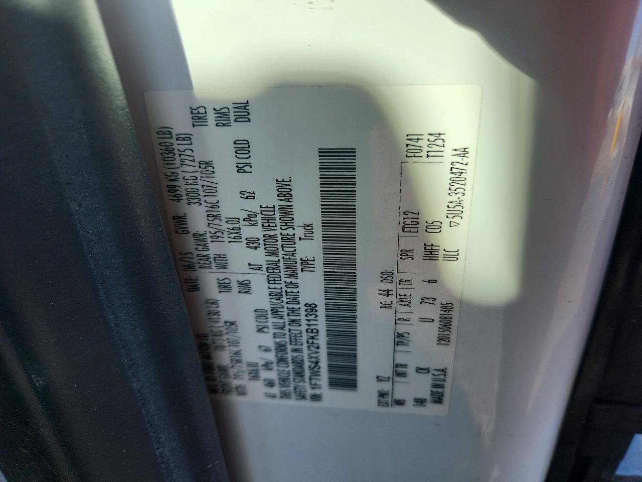 2015 Ford Transit T-350 HD