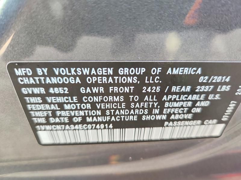 2014 Volkswagen Passat sel