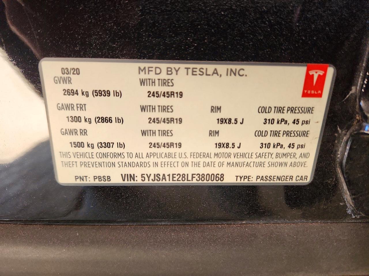 2020 Tesla Model s
