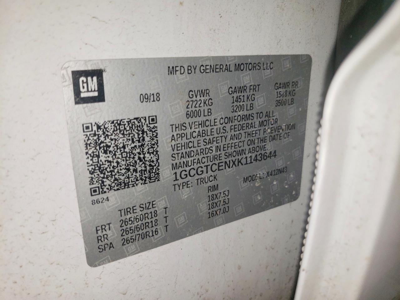2019 Chev Colorado LT