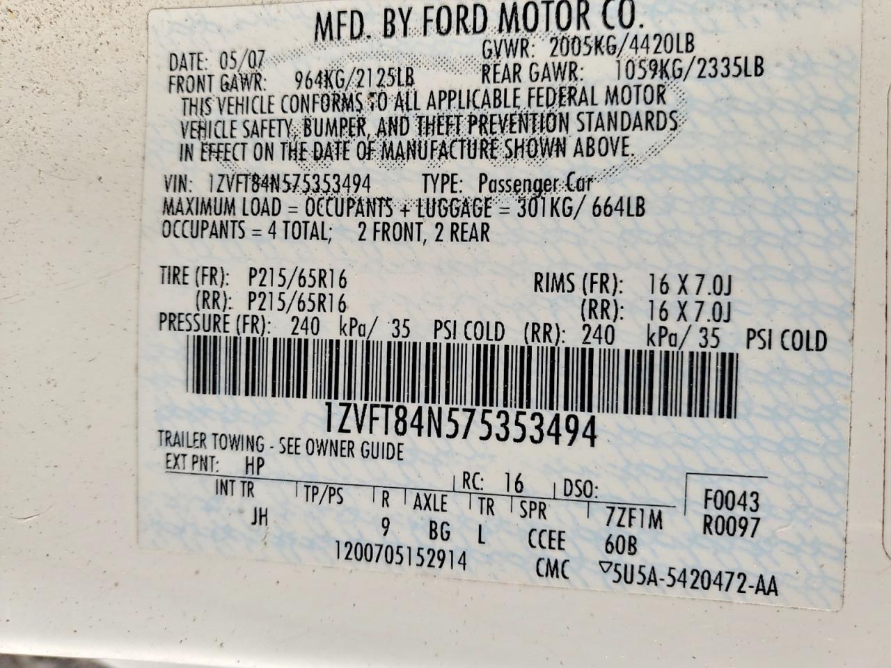 2007 Ford Mustang