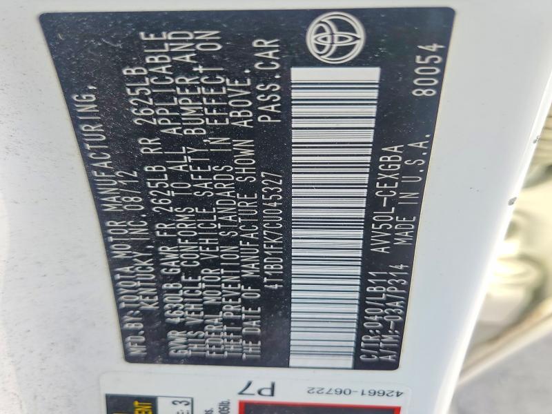 2012 Toyota Camry Hybrid xle