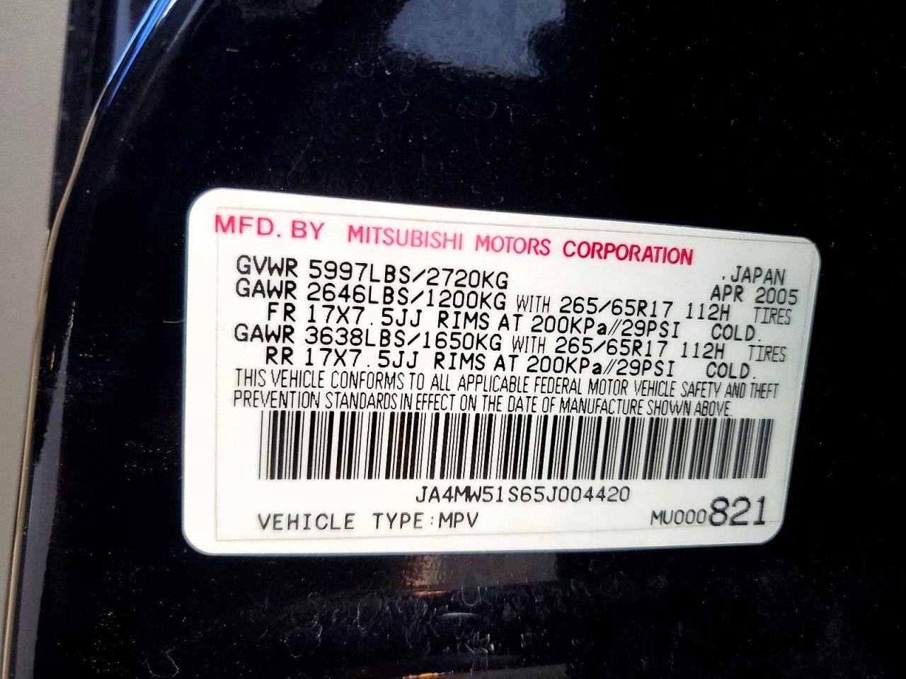 2005 Mitsubishi Montero Limited