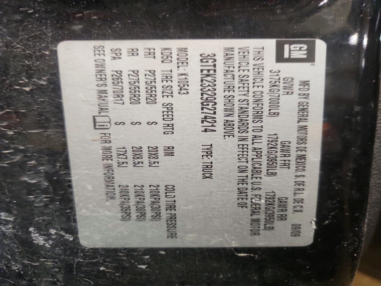 2009 GMC Sierra K1500 sle