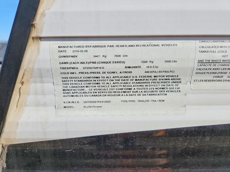 2019 Heartland Pioneer Camper