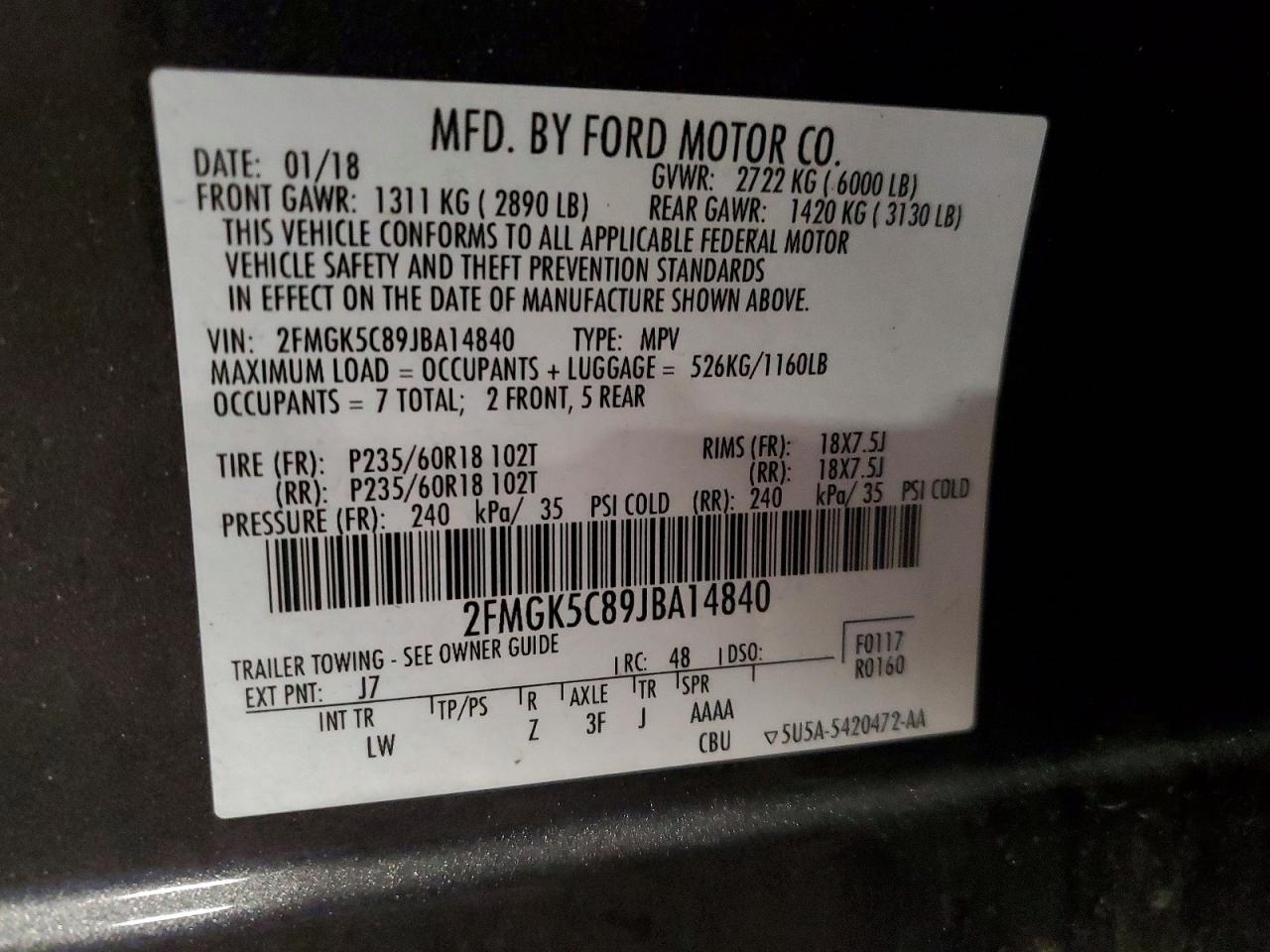 2018 Ford Flex sel