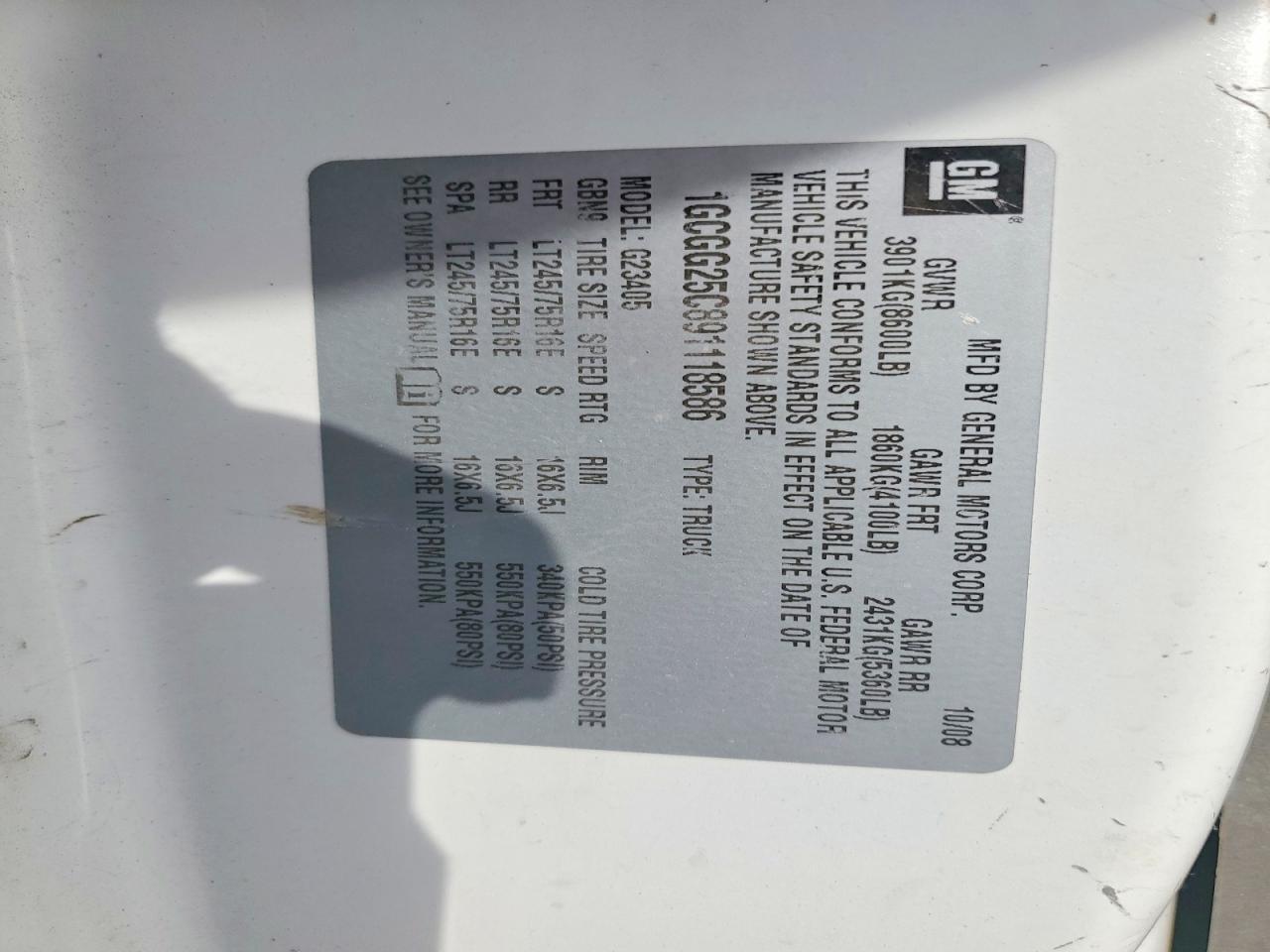 2009 Chevrolet Express G2500