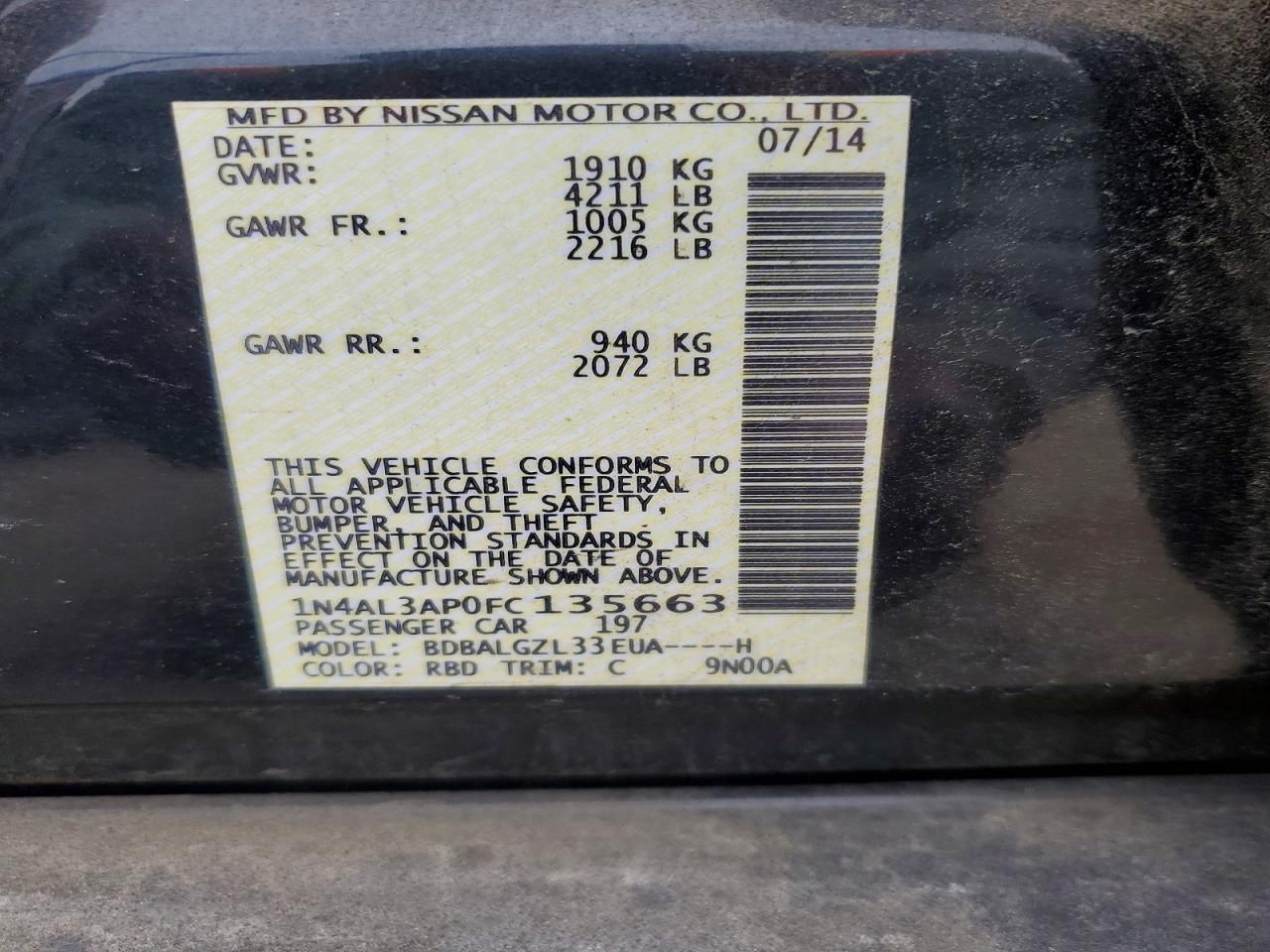 2015 Nissan Altima 2.5