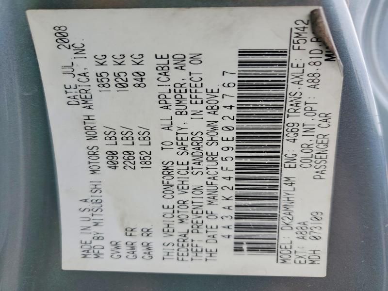 2009 Mitsubishi Eclipse gs