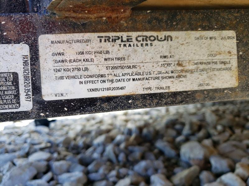 2024 Triple Crown U6X12G Utility Trailer
