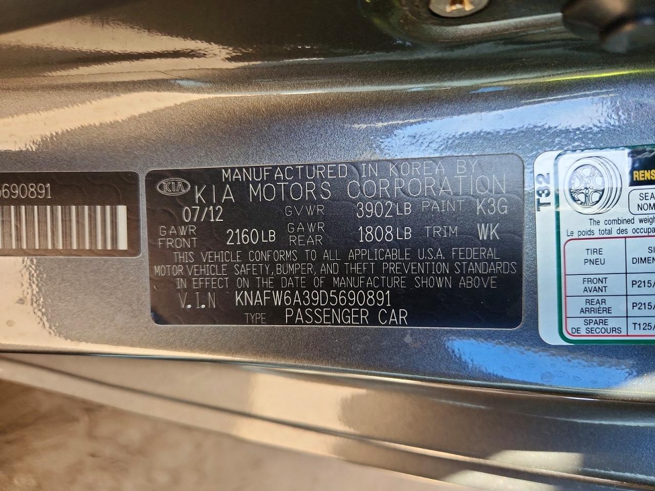 2013 KIA Forte sx