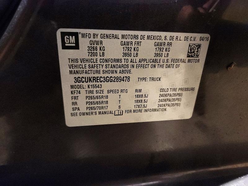 2016 Chevrolet Silverado K1500 LT