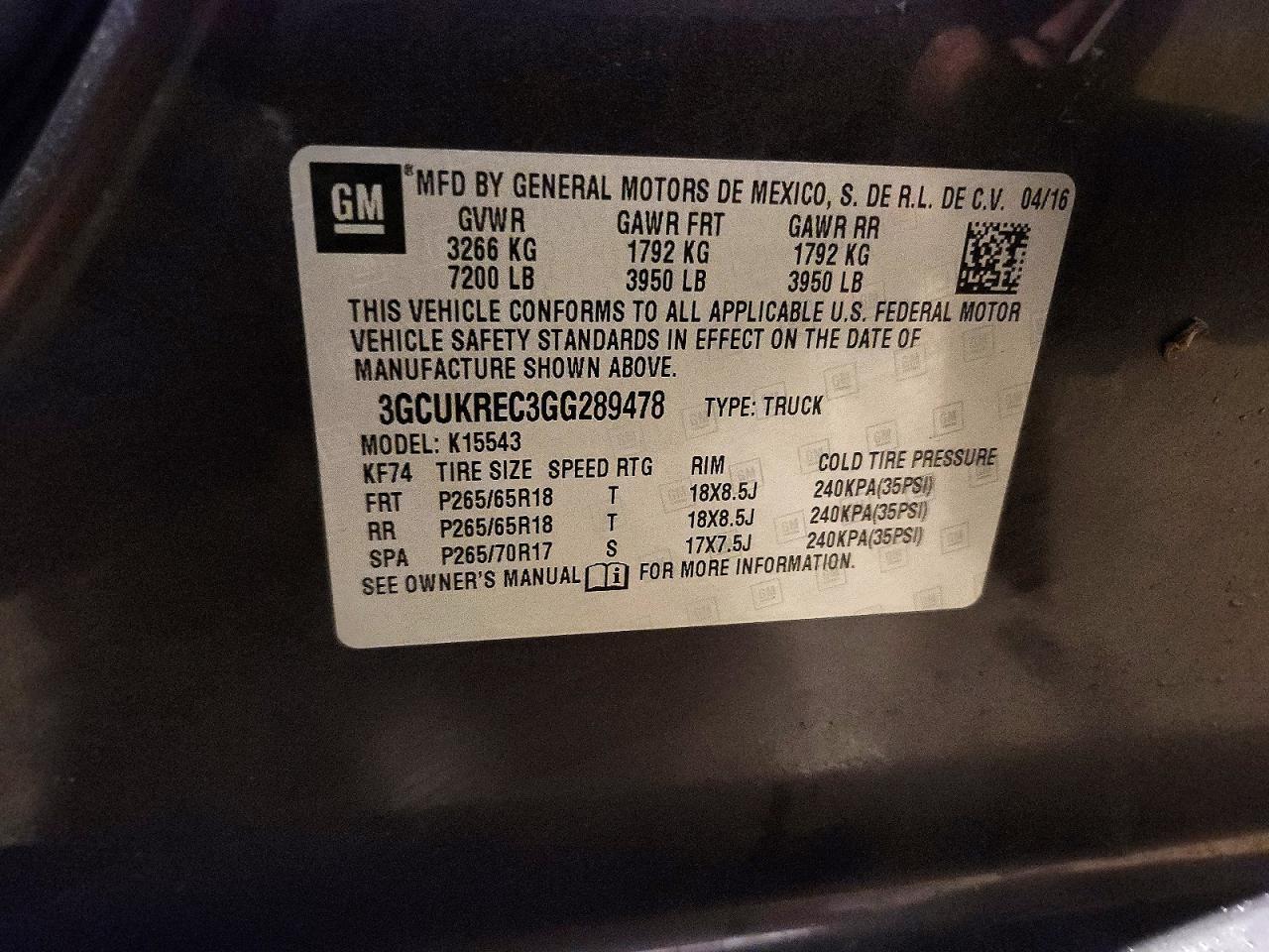 2016 Chevrolet Silverado K1500 LT
