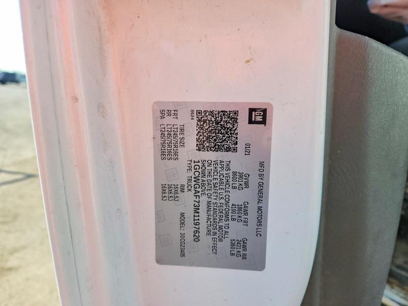 2021 Chev Rolet Express 2500 Cargo Utility / Service Van