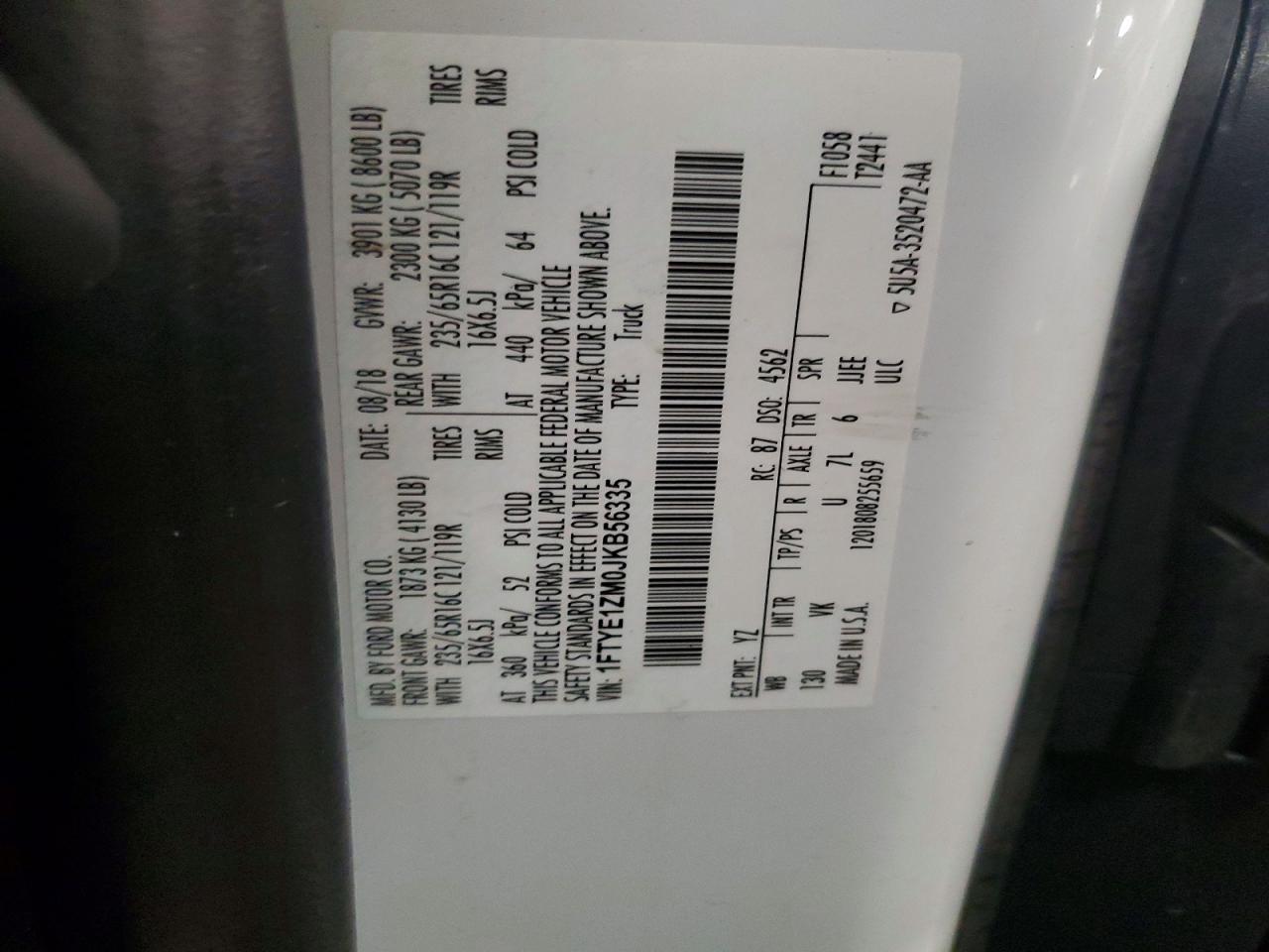 2018 Ford Transit T-150