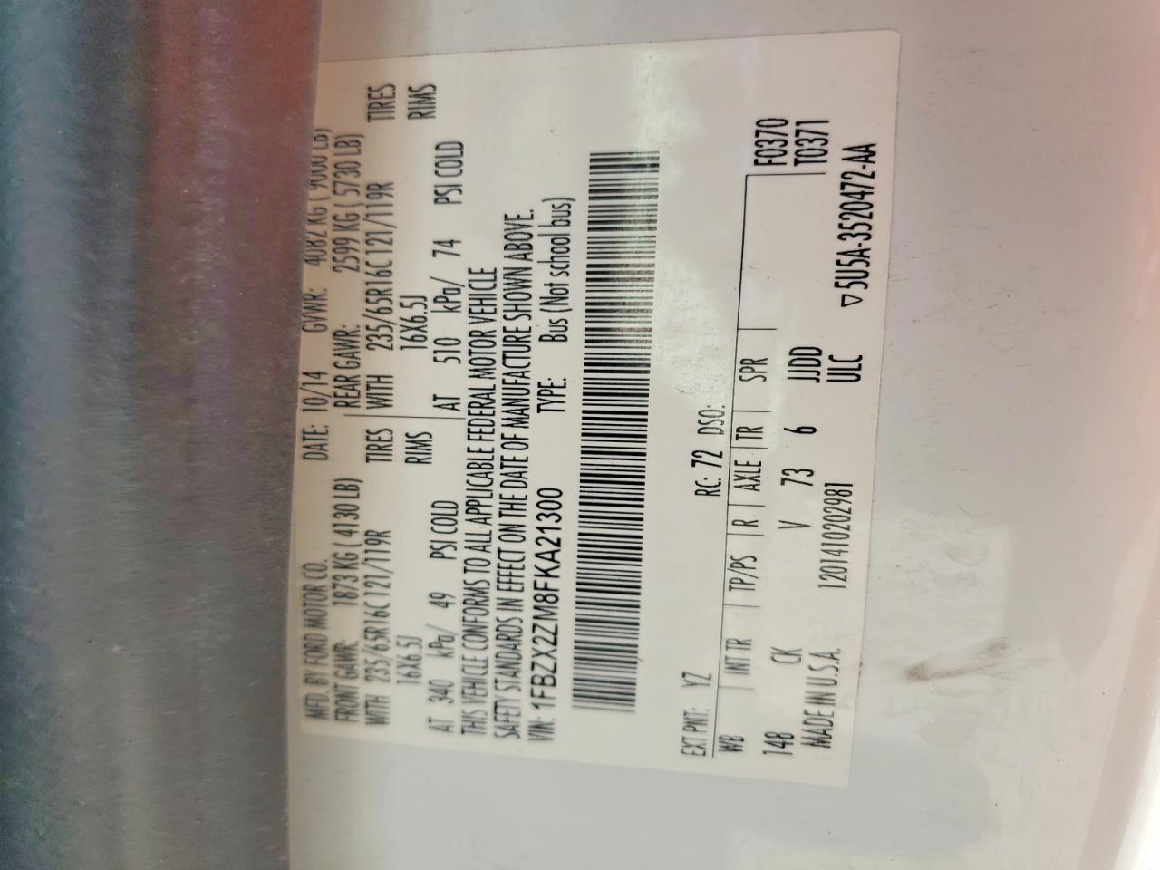 2015 Ford Transit T-350