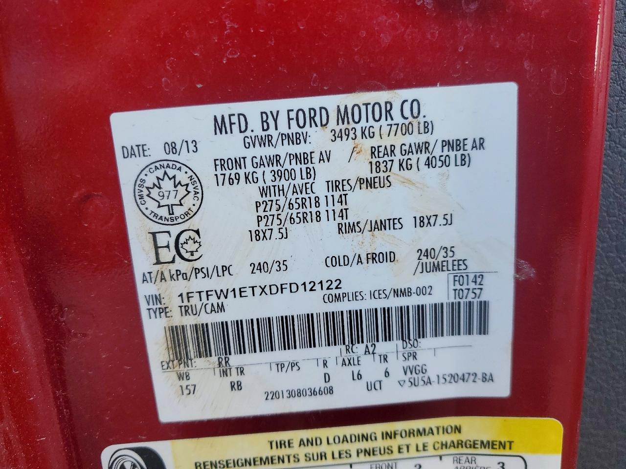 2013 Ford F150 Supercrew