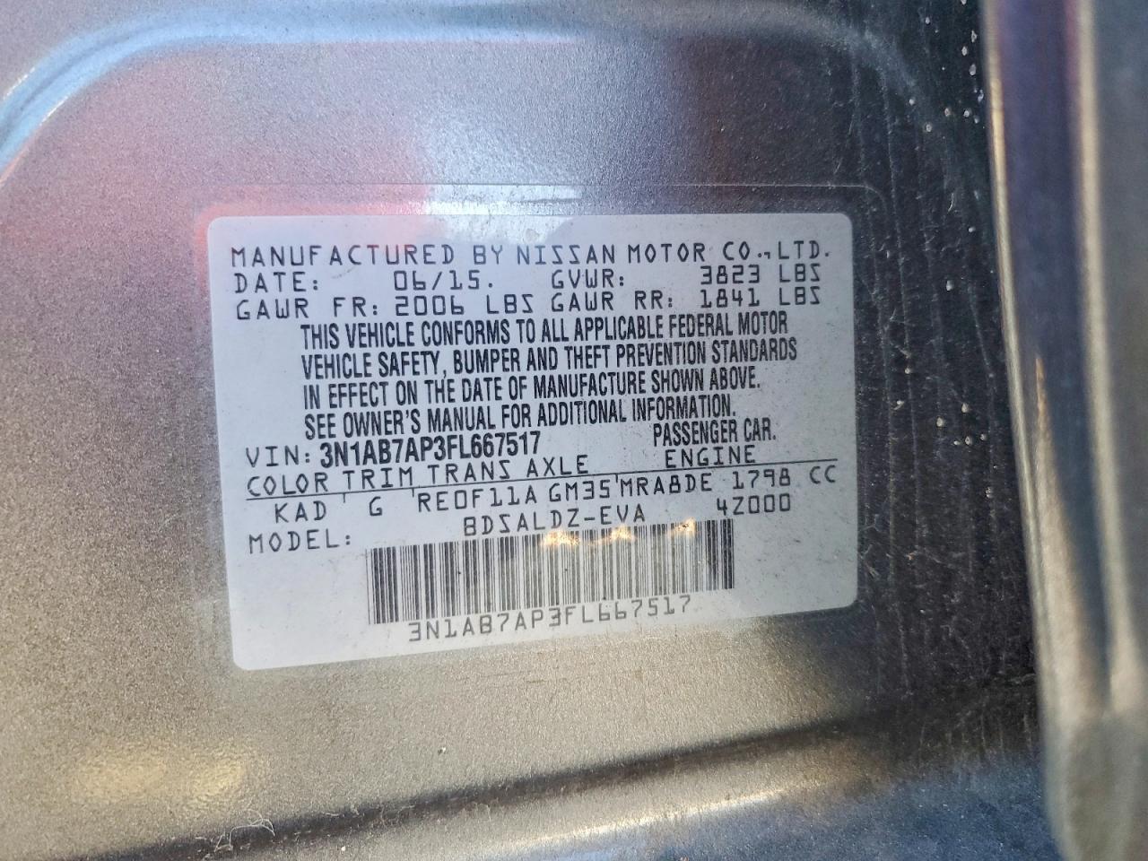 2015 Nissan Sentra s