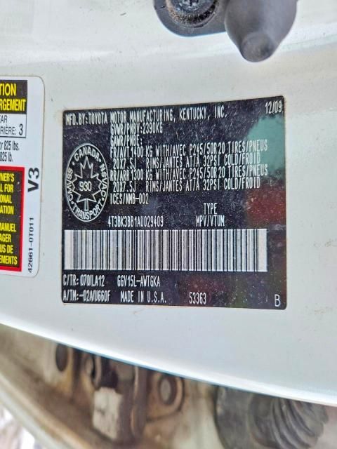 2010 Toyota Venza awd V6