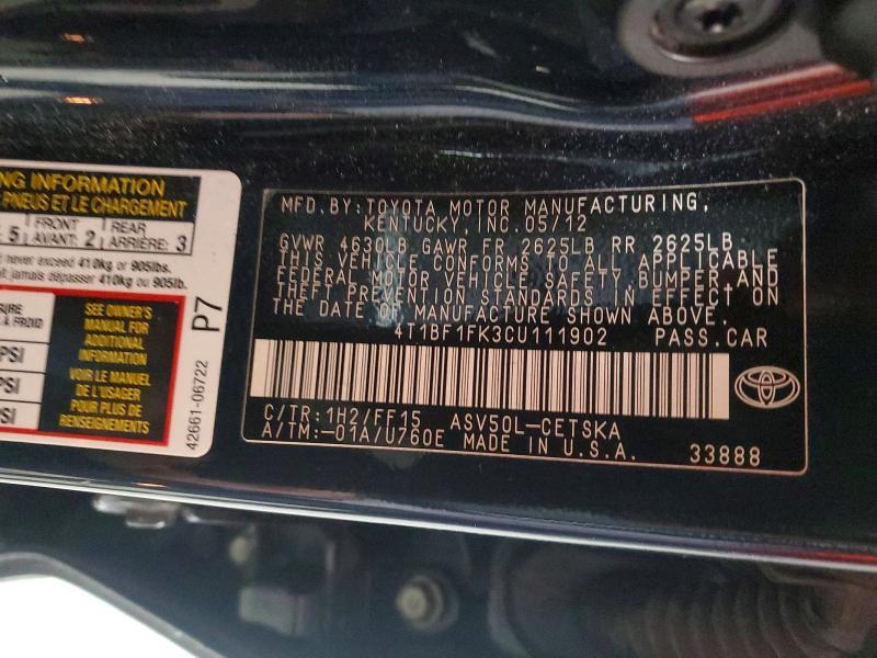 2012 Toyota Camry se