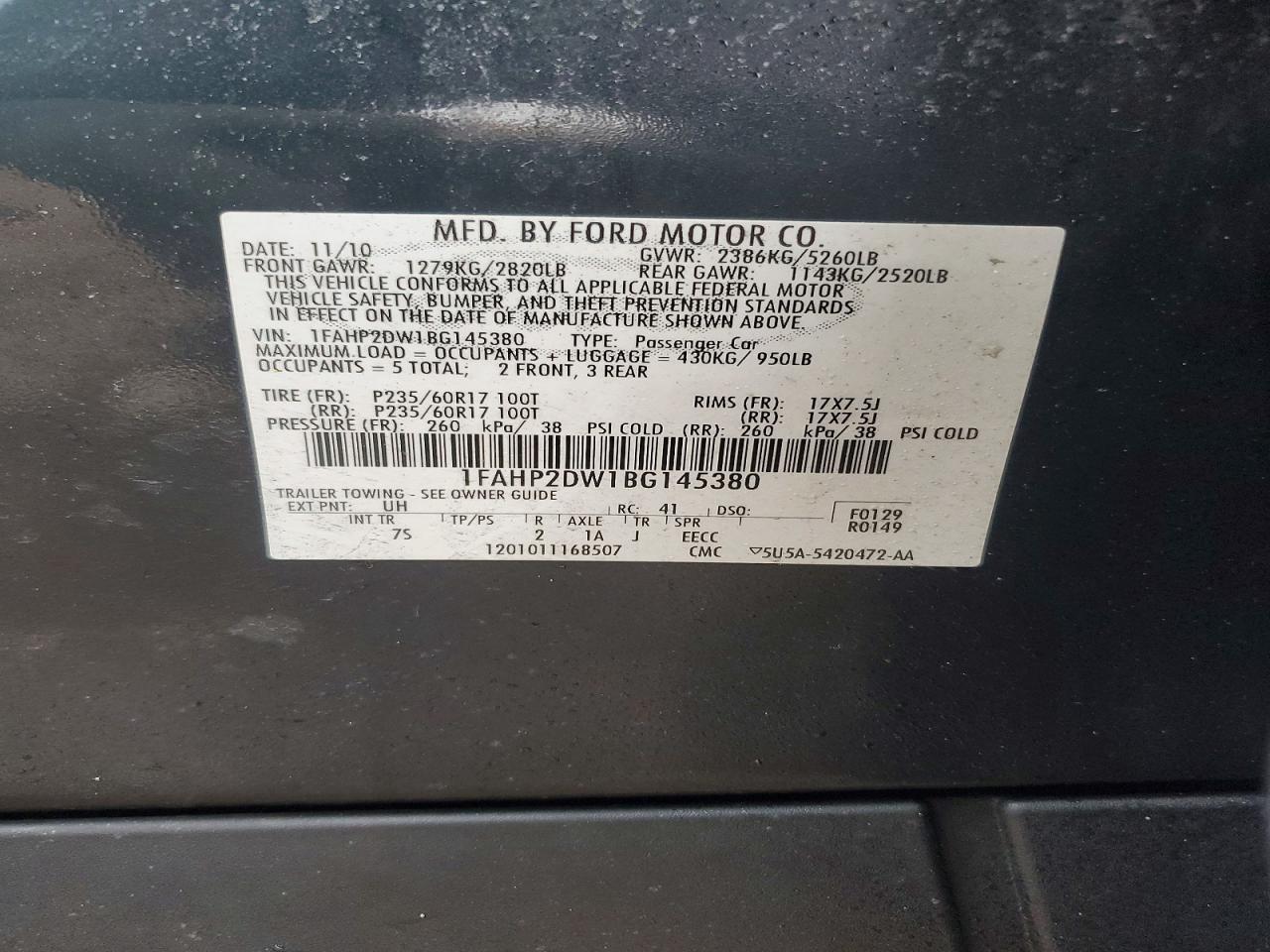 2011 Ford Taurus se